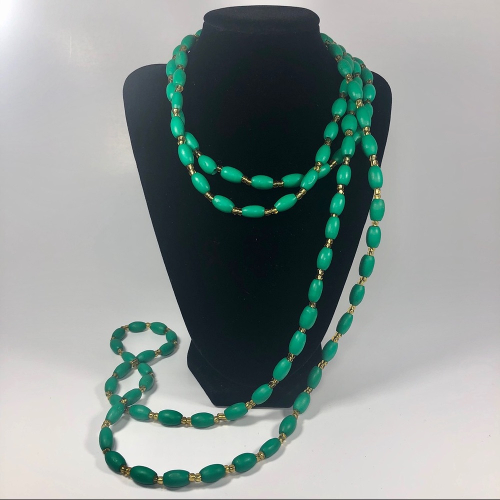 Vintage green necklace - Picture 3 of 5